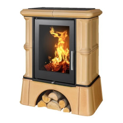 Kachlová kamna ABX Bavaria exklusive kachlový sokl, Naturbraun